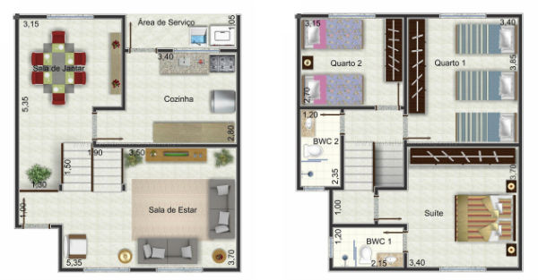 10 Plantas De Casas Duplex Projetos E Modelos Modernos