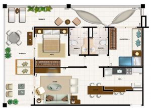 casas com 2 quartos e 1 suíte