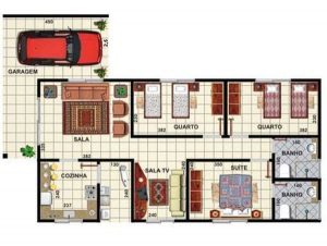 casas com 3 quartos e suíte