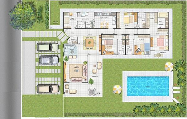 casas com 3 suítes