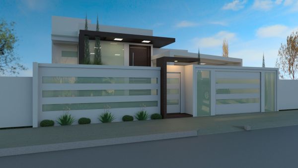 casas com muro de vidro