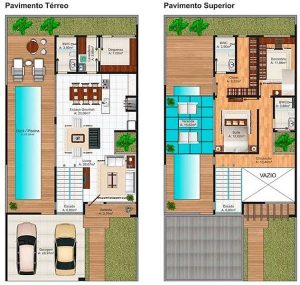 planta de casa 5x15