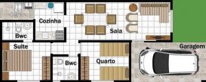 planta de casa 5x15