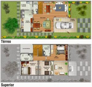 planta de casa 5x15