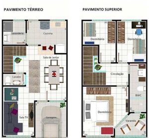 planta de casa 5x15