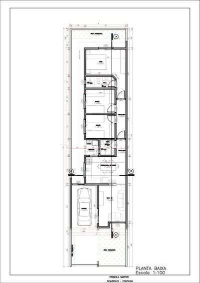 planta casa 5x25 metros