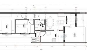 planta casa 5x25 metros