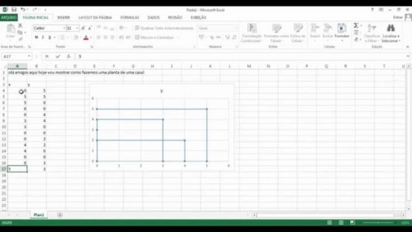 grafico no excel para planta de casa grafico no excel para planta de casa