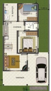 Planta de Casas com Garagem Lateral