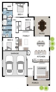 Planta de Casas com Garagem Lateral