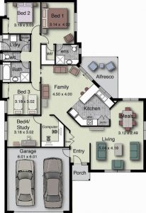 Planta de Casas com Garagem Lateral