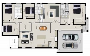 Plantas de Casas com 4 quartos e 2 banheiros