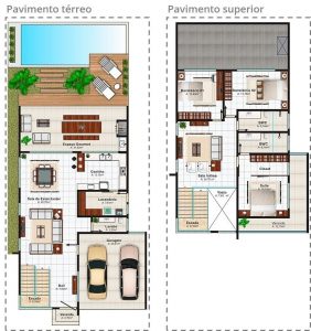 Plantas de Casas Terreno 5x15